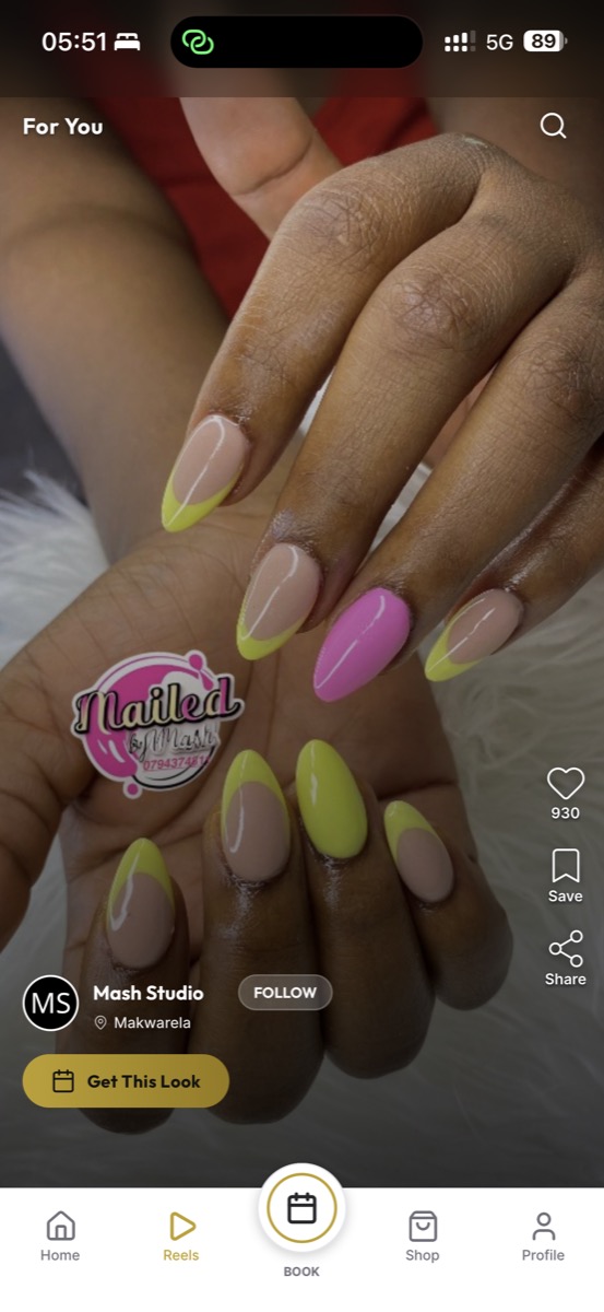 Reels feed with Get This Look